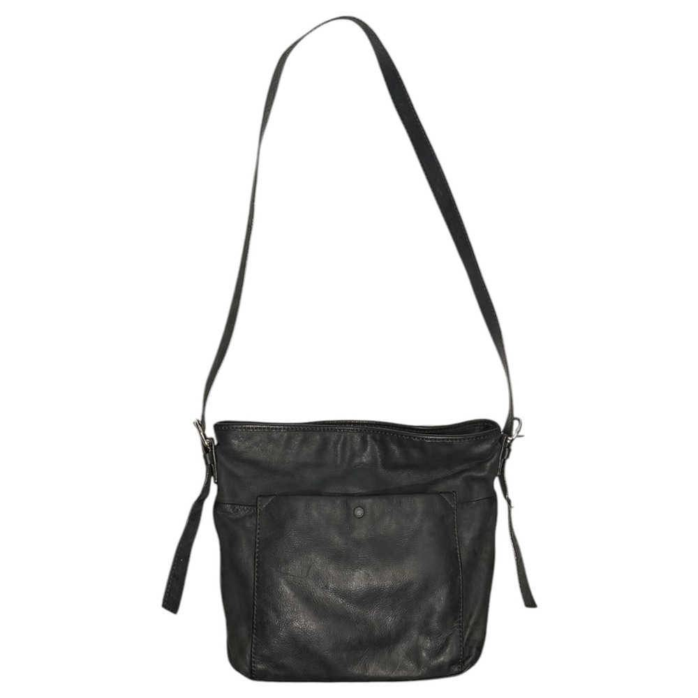 Fossil Dark‎ Navy Leather Crossbody Bag ZB5746 Striped Lining Adjustable Strap